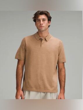 Lululemon Venture Merino Wool Blend Polo Shirt Medium